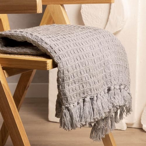 Image of Soft Throw Blanket | Used Both Indoor and Outdoor | Blanket for Living Room | Bedroom | Hall | Kids Room | Sofa and Bed or Chair Throw (Grey)