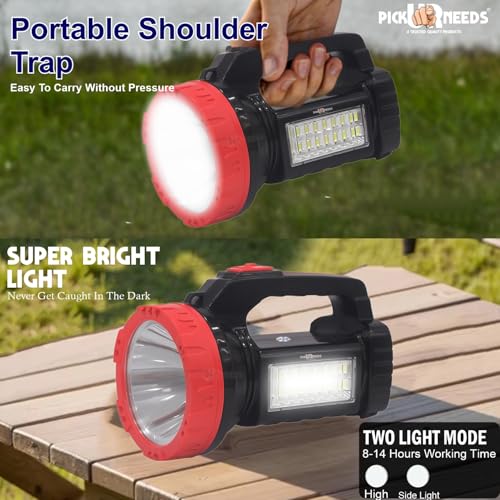 Image of Pick Ur Needs 50W Emergency Long Range Rechargeable Bright Laser Search Torch Light with 16 SMD