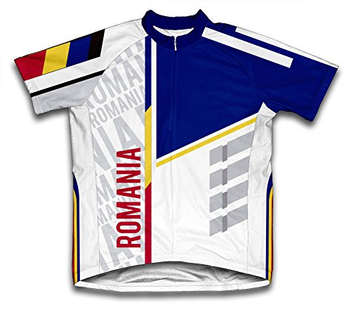 ScudoPro Romania Short Sleeve Cycling Jersey for Men - Size 4XL White