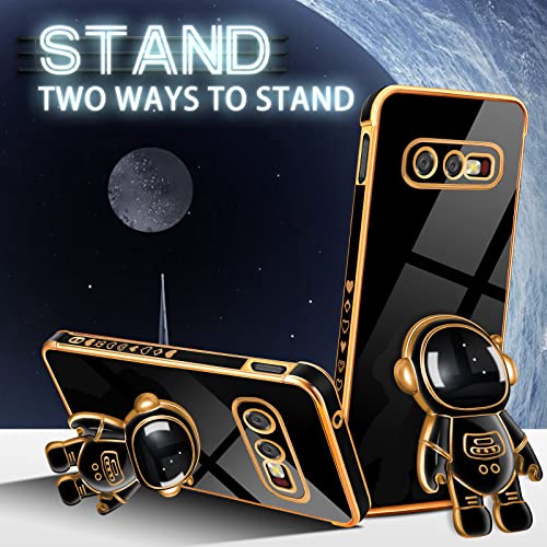 Buleens Galaxy S10E Astronaut Case With Stand, 6D Outer Space Heart Pattern, Lightweight, 5.8 Inch - Black #TOP3
