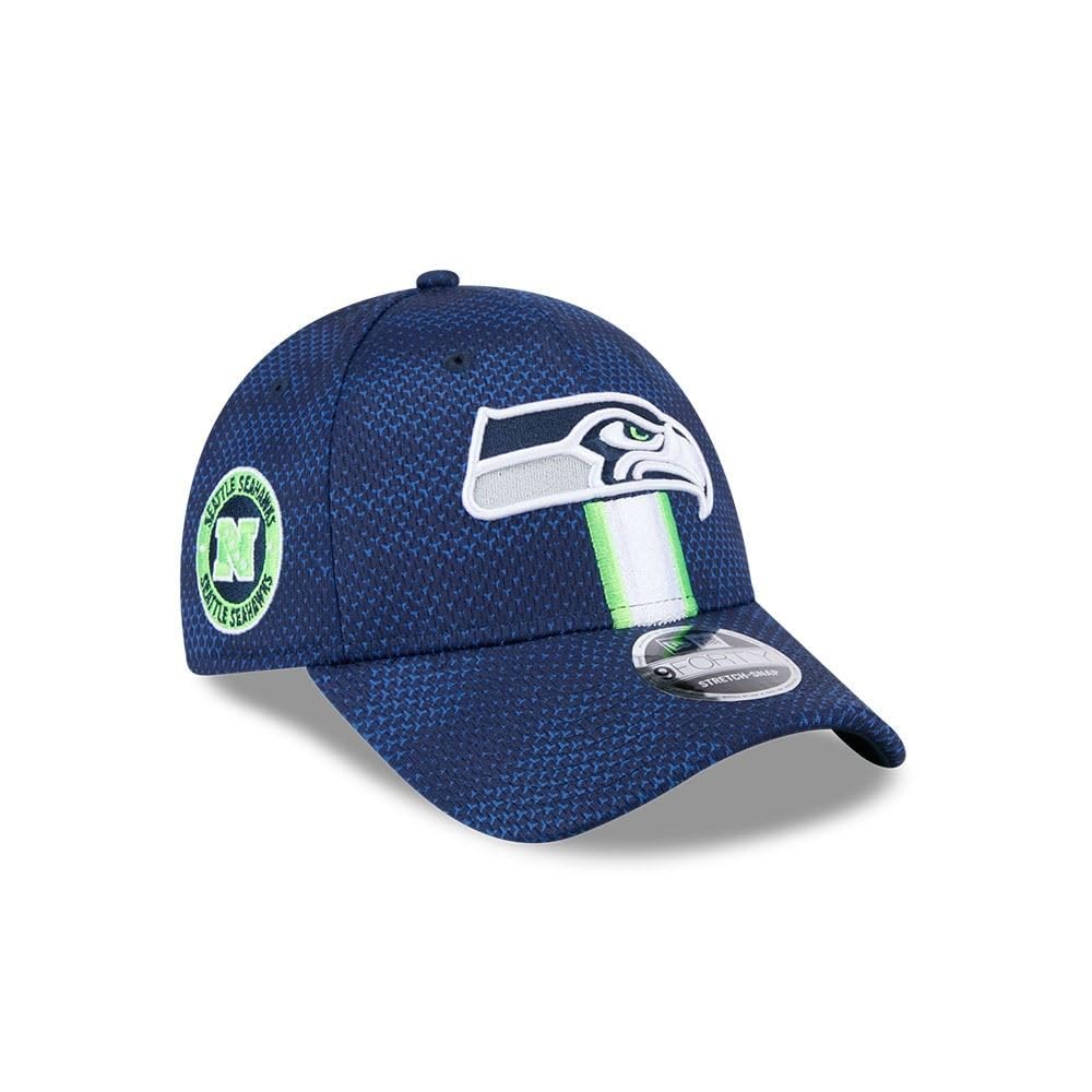 New Era Seattle Seahawks NFL 2024 Sideline Blue 9Forty Adjustable Stretch Snapback Cap