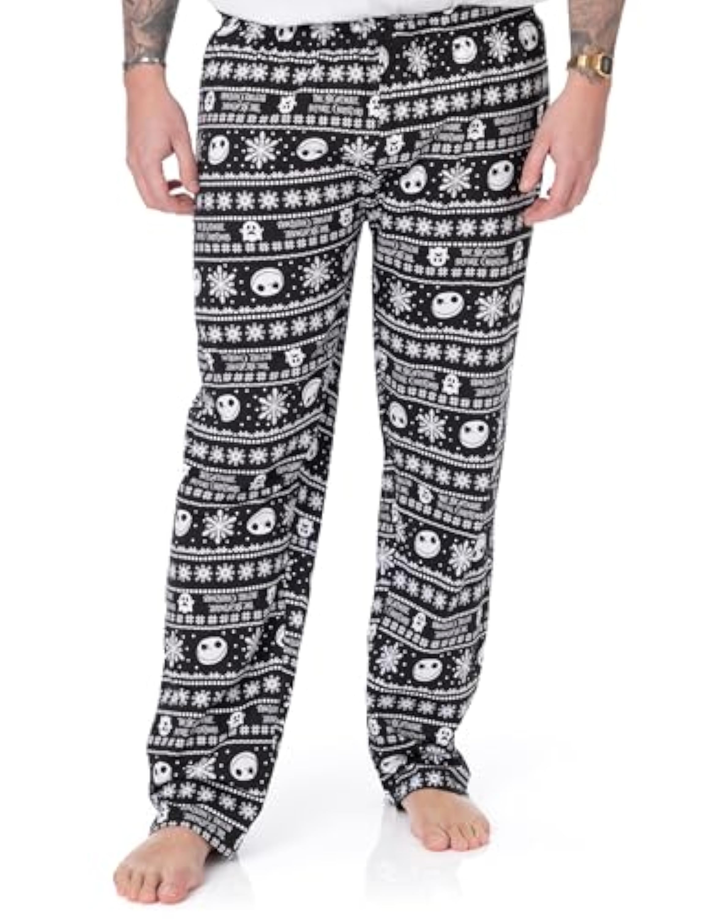Disney Pesadilla Antes de Navidad Pantalones Jack Skellington para Hombre Bottoms L