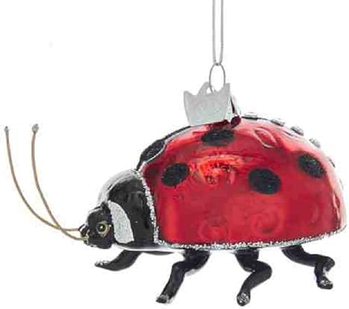 Noble Gems Ladybug - Adorno de cristal para árbol de Navidad NB1356