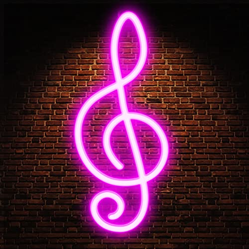 Neon Signs, JTLMEEN Musical Note Led Neon Lights, Neon Light Sign for Wall USB/Battery Powered Led Neon Sign for Bedroom Aesthetic Cool Decor for Home,Kids Room,Bar,Festival,Birthday,Christmas
