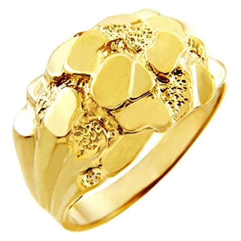 Nugget Rings Men's Gold The Clint Solid Gold (14k) (11) Cover
