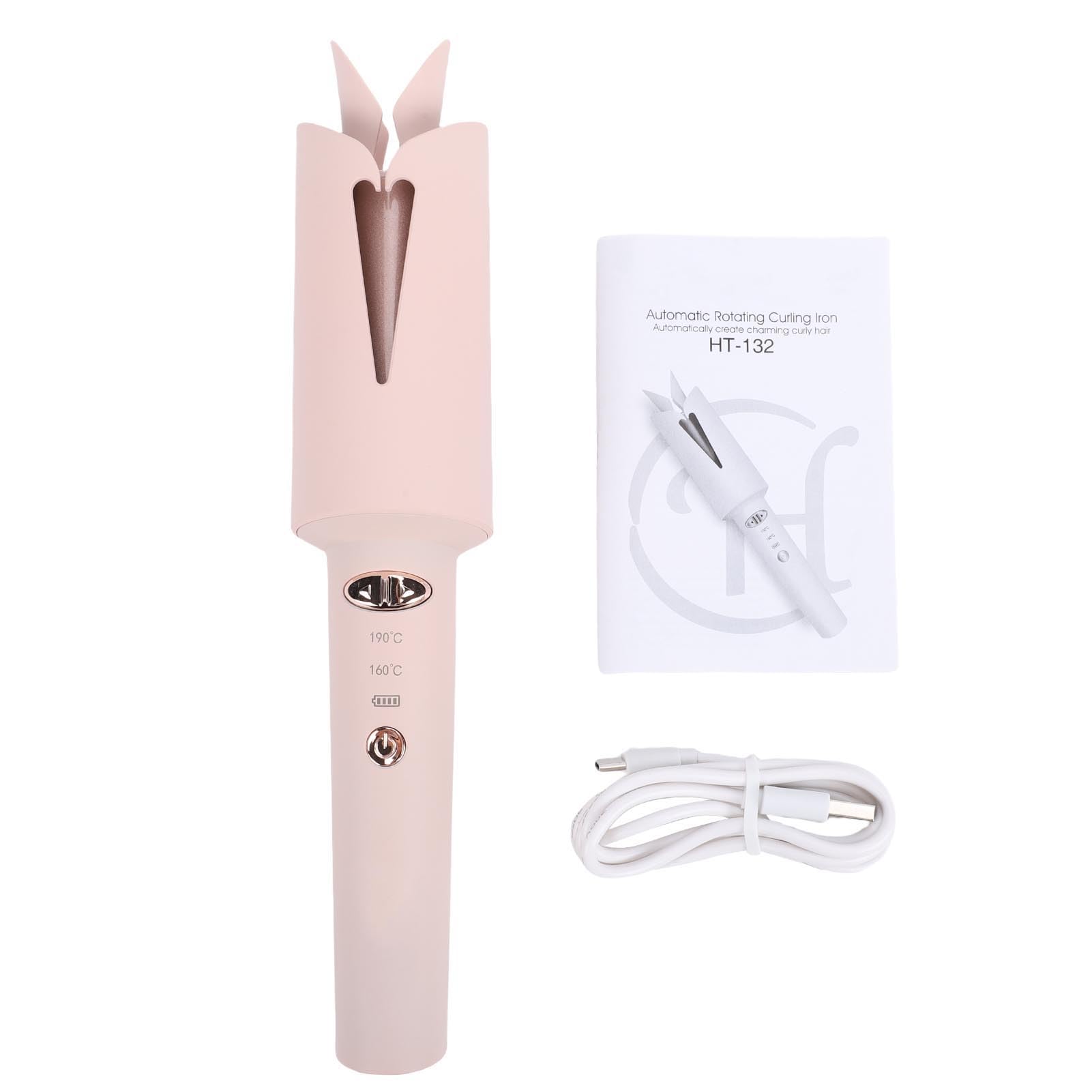 TARSHYRY Ferro Arricciacapelli Automatico Bacchetta Arricciacapelli Automatica Bacchetta con 2 Modalità di Temperatura 160℃ 190℃ Tipo C Batteria Ricaricabile USB 5000mAh