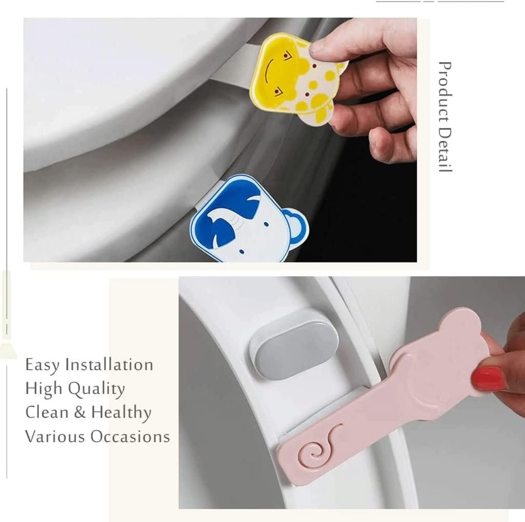 Habiba Toilet Lid Handle 4/8/12 Pcs Toilet Seat Handle Avoid Touching，Self-Adhesive Toilet Seat Lifter for Home Office Hotel Bathroom Accessories Safer