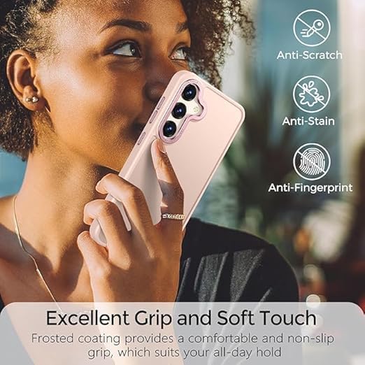 Image of DIZORO Polycarbonate Matte Case for Samsung A26 5G Translucent Frosted Hard Back Phone Case Anti-Fingerprint Anti-Slip Shockproof Protective Case Cover for Samsung A26 5G Black