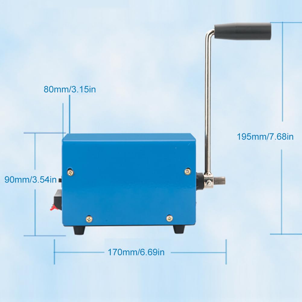 Generador de potencia de manivela de mano - Manual 20W, 2000rpm | Generadores de carga USB portátil con regulador DC | Generadores de poderes de manos para acampar al aire, de emergencia,