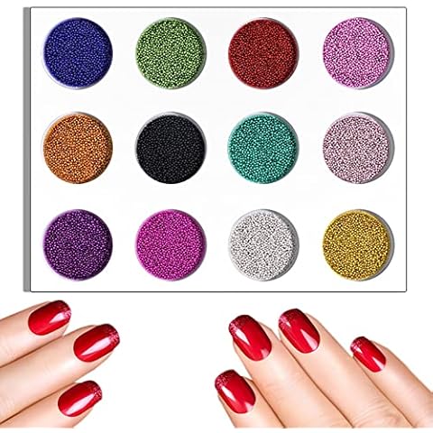 12 Colours Pearl Caviar Nail Decoration Set Cover