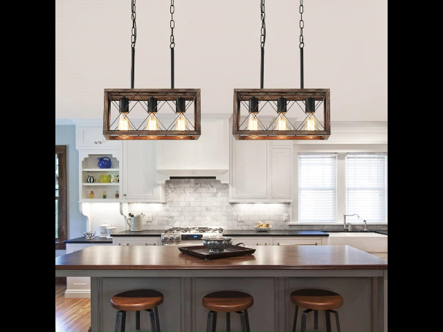 MUEOF Farmhouse Kitchen Island Lighting,6-Light Dining Room