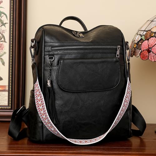 Sac à dos d'école vintage transformable et grand sac à main décontracté - 3