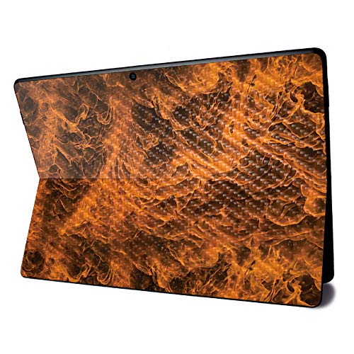 Image of MightySkins Carbon Fiber Skin for Microsoft Surface Pro X - Burning Up | Textured Carbon Fiber Finish | Easy to Apply, Remove, and Change Styles | Made in The USA