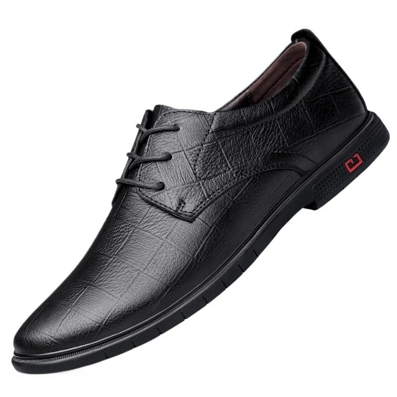 Shoes Dress Oxford for Men Lace Up Genuine Leather Mens Oxford Shoes Casual Male Business Footwear British Style Men Leather Dress Shoes Formal Shoes