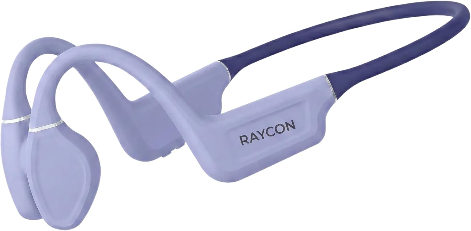 Raycon Everyday Bone Conduction Headphones Bluetooth - Open Ear Running Headphones, Sweat & Water-Resistant Earbuds with Mic for Sports & Workouts, 13hr Playtime (Purple) - Image 2