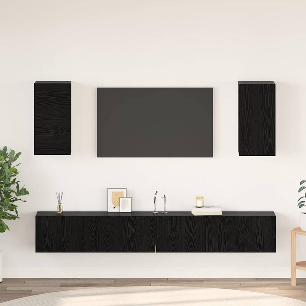 Meuble TV mural chêne pour organiser votre coin cinéma