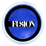 Fusion Body Art Pro Face Paint | Prime Fresh Blue (32gm), Professional Quality Water Activated Face and Body Paint Supplies Single Makeup Cake Hypoallergenic, Non-Toxic, Safe, Vegan