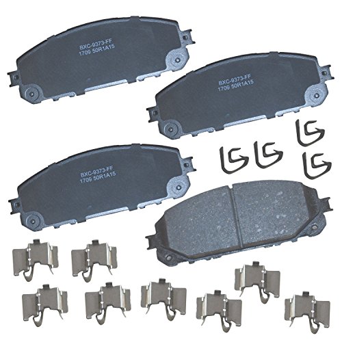 Image of Bendix Premium SBC1709 Ceramic Front Brake Pads for 2014-2023 Jeep Cherokee, only models with brake code BRG and Dual Piston calipers