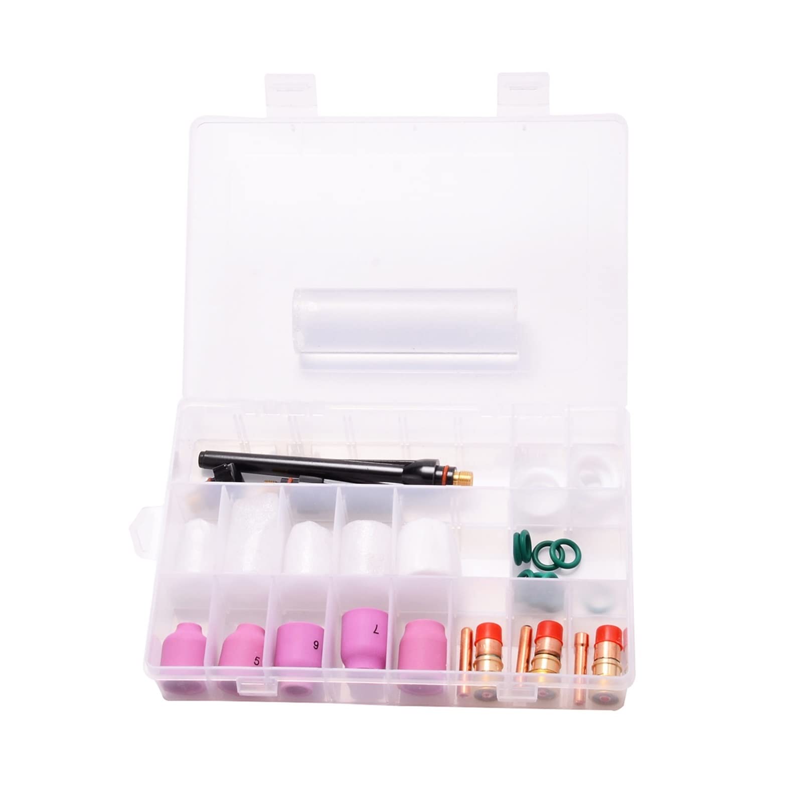 31 unids/Set práctico Kit de soplete Soldadura Gas áspero 6#-12# Vaso Vidrio WP-17/18/26 Accesorios Boquilla