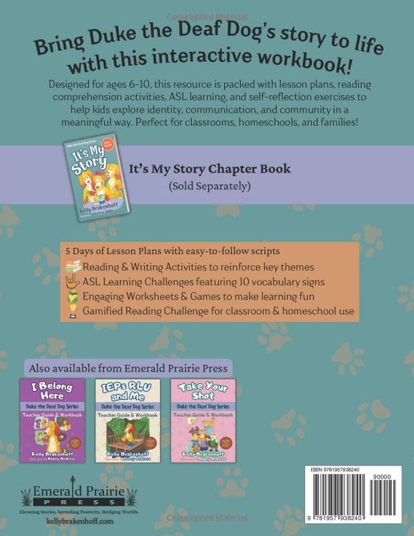 It's My Story Teacher Guide & Workbook (Duke the Deaf Dog Series Chapter Books) - Image 2