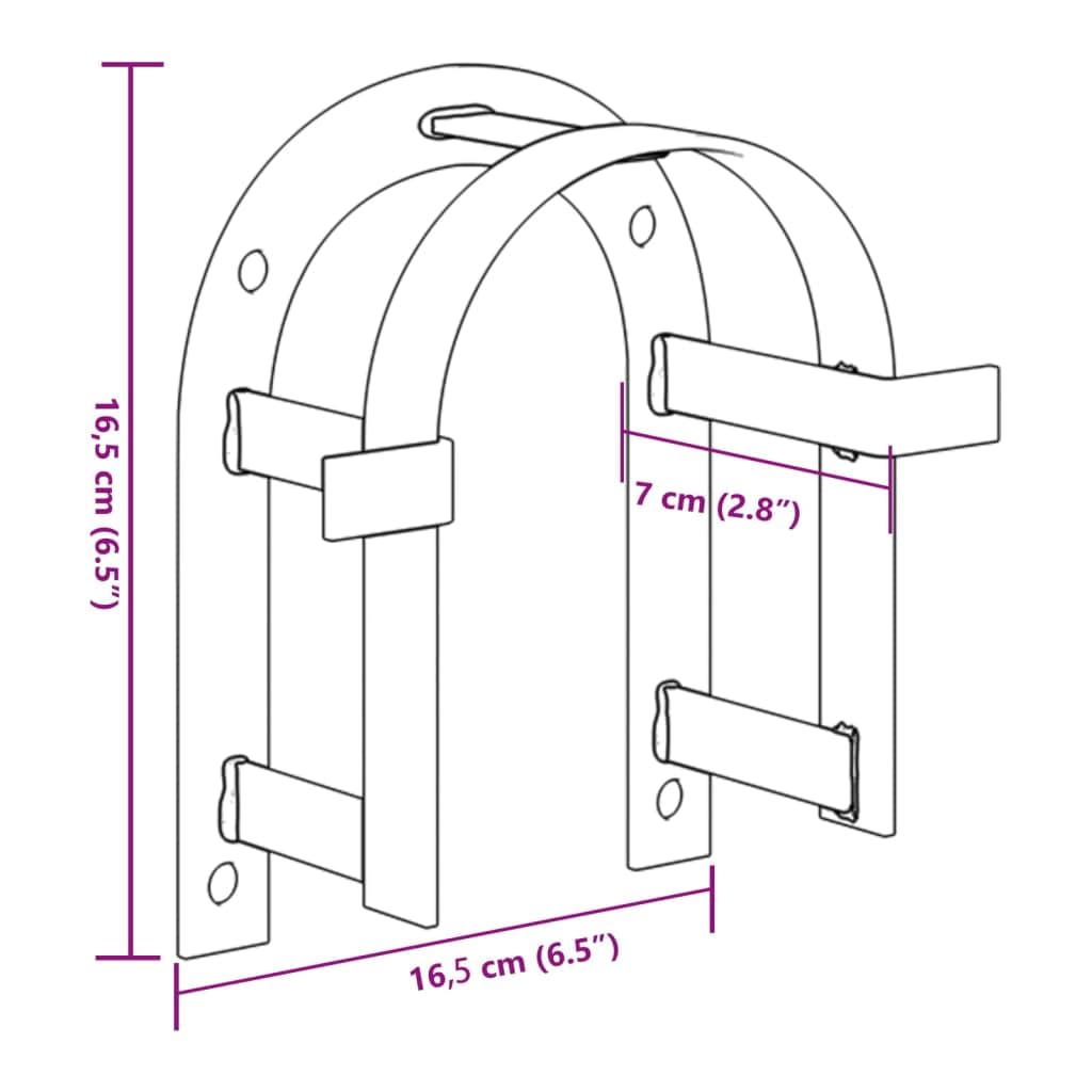 Mangloder - Soporte de pared para caballos, color negro, hierro, accesorios para caballos, almacenamiento para riendas, cabestro y accesorios, resistente y versátil para establo, granero y garaje