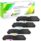 4 Couleurs Cartouches de Toner Compatible pour XEROX VersaLink C400 C400n C400dn C405 C405n C405dn MFP GREENPRINT【Très Haut rendement】 10500 Pages pour Noir & 8000 Pages pour C M Y