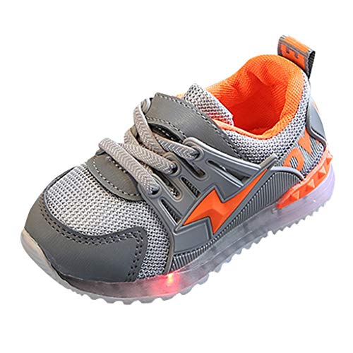 Kids Rain Boots Child Kid Girls Boys Led Light Luminous Sport Mesh Sneakers Outdoor Casual Shoes Gray