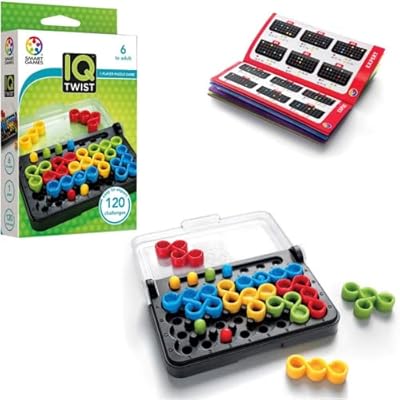 Smart Games - IQ Twist | Juego De Mesa Con 12 Desafíos | Juegos Educativos 6 Años | Juegos De Mesa Niños 6 Años O Más | Rompecabezas Niños Y Rompecabezas Adultos | Ya disponible en tu tienda friki favorita! En mundofriki.es!