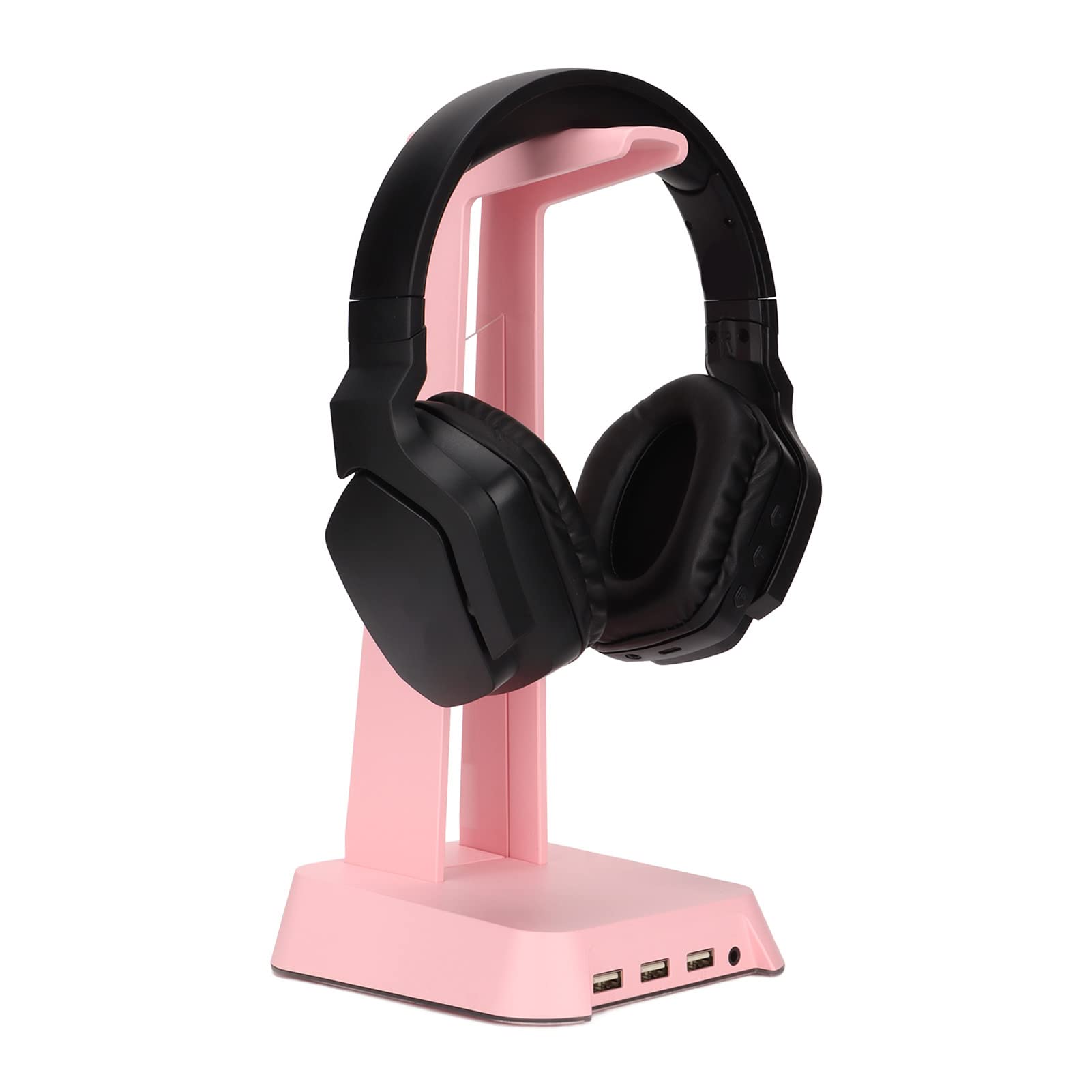 RGB supporto per cuffie da gioco 2 in 1 supporto per cuffie da tavolo con 3 ricarica USB fantastici accessori da scrivania per tutte le cuffie/215 (colore: rosa)