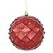 Vickerman 4" Burgundy Shiny Diamond Bauble 6/Bg