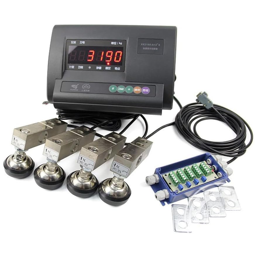 Livestock Scale Kit, 6600 lb Steel Beam Compression Load Cell Scale Floor Scale Kit for Cattle Pigs Horses Sheep with Weighing Indicator 3000 kg