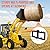 49" Hay Spear Attachment, Bale Spears 3000lbs Loading Capacity, Quick Attach for Bobcat Tractors & Skid Steer Loader with 1pc 49" Red Hay Spear & 2pcs 17" Black Stabilizer Spears Spike Fork Tine