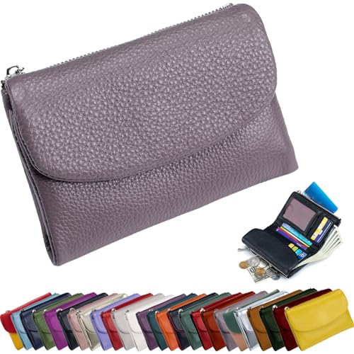 Joyfullygo Wallet, Relevantk Wallet, Unisex Pebble Leather Small Wallets For Women, With Credit Card Holder, Coin Holder & Cash Slots (#T)