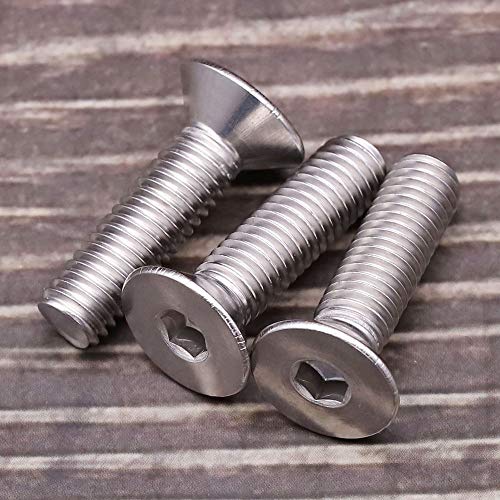 3/816 x 1" Flat Head Socket Cap Screws, Fully Machine Threaded, Bright