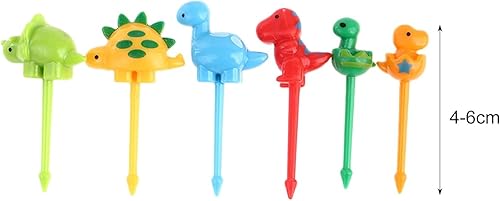 Miniatura 6 de 6 palillos coloridos de alimentos de animales para niños, divertidas púas Bento, lindos palillos de dientes de alimentos de frutas de dibujos