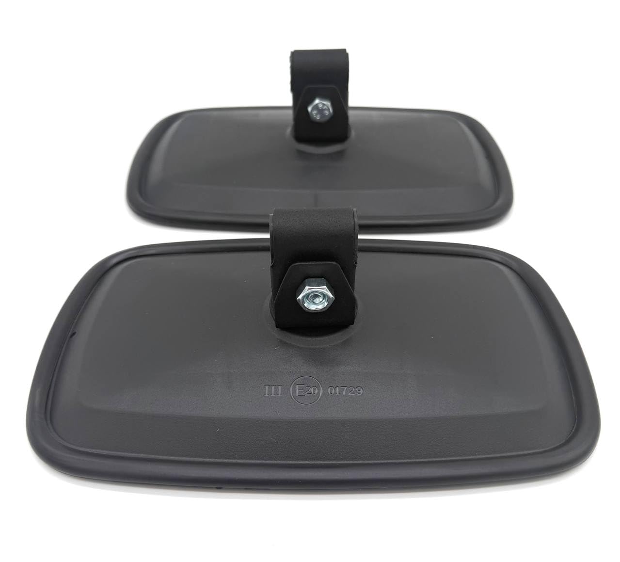Lot de 2 rétroviseurs extérieurs 232 x 145 mm, diam. 15-18 mm, Universel pour camion, tracteur, pelleteuse