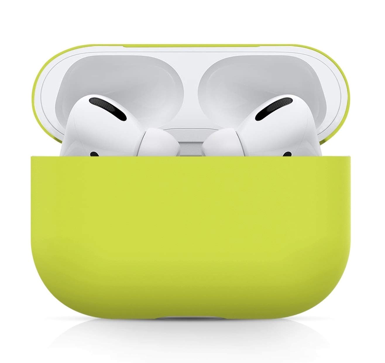 2024 Upgradation Silicon Cover Skin Compatible with Airpods Pro Ultra-Thin Soft Case Protection No Keychain (Yellow)