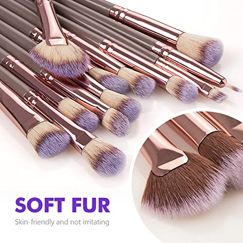 12 Pezzi Lidschatten Pinselset Professionali