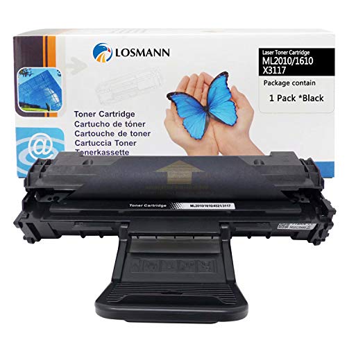 LOSMANN 1x Negro Tóner Compatible con ML 2010 ML 1610 SCX 4521 X3117 para Samsung SCX 4321 SCX 4521F SCX 4521FR ML 1615 ML 1620 ML 1625 ML 2000 Series ML 2010L ML 2010P Xerox 3122 3124 3125 DELL 1100