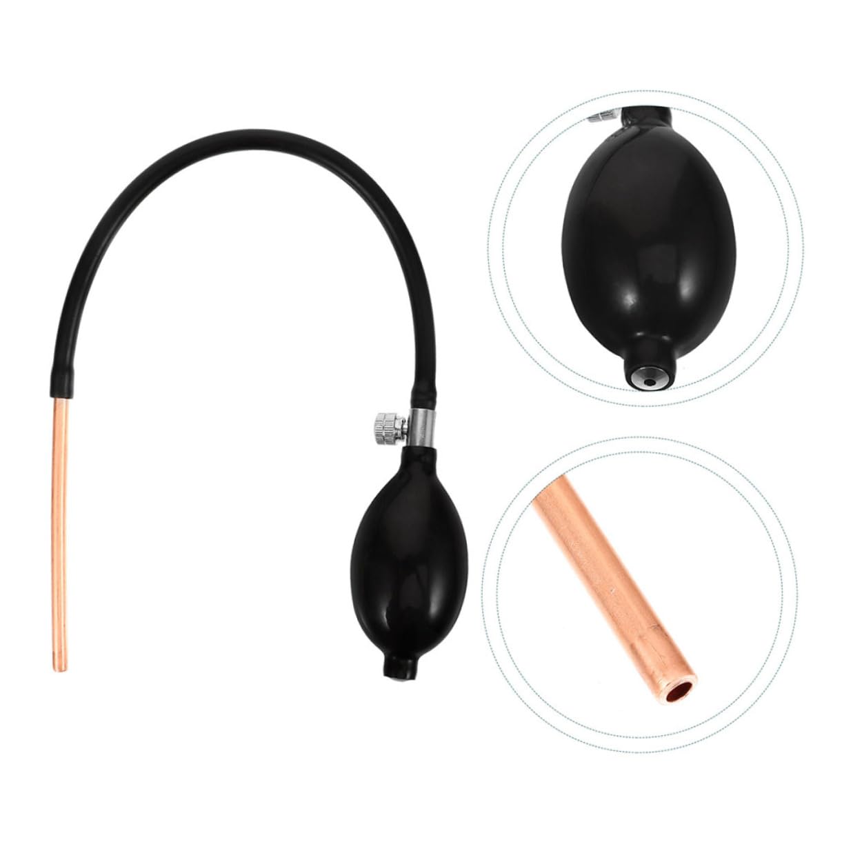 COLLBATH de Bomba de Soplado Kit de 2 Piezas de Azúcar de Plástico Negro, Herramienta Precisa y Fácil de Usar para Repostería y Modelado de Fondant