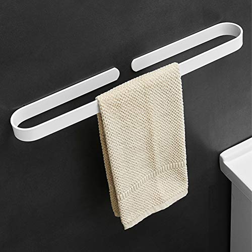 GDAFF Toallero autoadhesivo sin taladrar, toallero de invitados, toallero de baño, 30 – 60 cm, para baño, cocina, color blanco 60