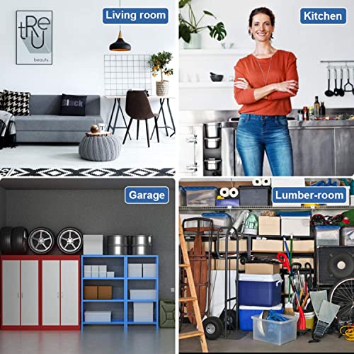 Image of BestOffice | 6-Tier Wire Shelf | 42 inch x 16 inch x 72 inch | Black | Storage Shelves with Adjustable Racks, Holds upto 1500 lbs | Rust-Resistant, No-Tool Assembly | For Home, Garage