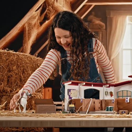 schleich Horse Club | Reithalle Peppertree 42639 | mit Hindernissen, Paddock, und vielem Zubehör | tolles Geschenk für Mädchen und Jungen | Pferde Spielzeug Kinder ab 5 Jahren | Set aus 179 Teilen