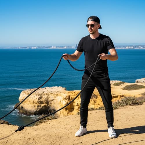 Image of Proberos 2.7m Fitness Flow Rope for Strength, Coordination, Balance and Cardio Training SkippingRope for Agility, Endurance Building, and Full-Body Home or Outdoor Workouts