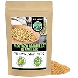 Alpi Nature Semillas de Mostaza Amarillas y Blancas 250g, Semillas de Mostaza Amarilla 1-2 mm
