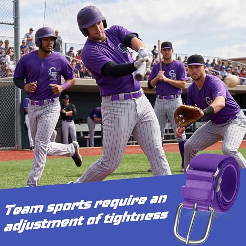 Image of Hercicy 3 Pieces Adult and Youth Baseball Softball Uniform Belts, Adjustable Size Uniform Belt