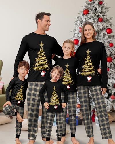 Rnxrbb 2025 Christmas Pajamas Family Matching Sets Christmas Pjs Xmas Sleepwear for Women Men Couples Adult Kids3