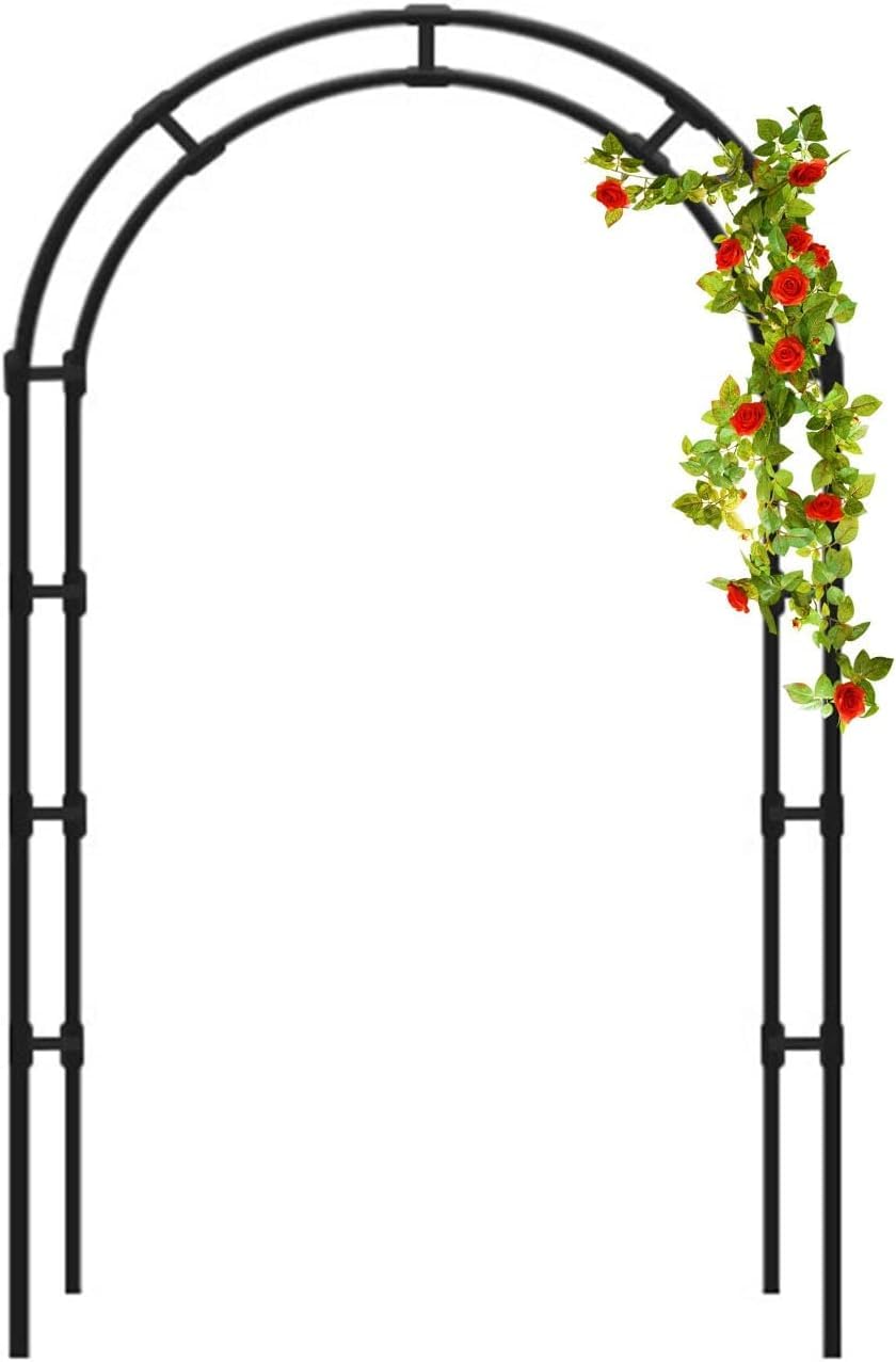 Arche de jardin métallique rigide contre l'affaissement des plantes grimpantes