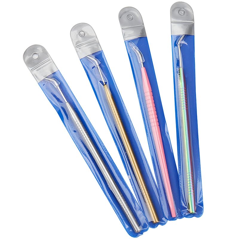 Eyelash Perm Wand Lifting Tools Beauty Lash Separating Grafting False Lashes Extension Metal Eyelash Pick Stick Lift Rods Supplies (Pink)