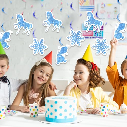 Image of 12pcs Hanging Swirl Party Decoration,Snowflake Party Decoration, Party Swirls,Suitable for Snowflake Decoration Supplies